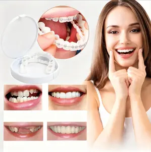 Temporary Teeth Repair Kit [3 PACK] Adjustable Snap OnVeneers Cosmetic Smile Cover Gaps&Stains Instantly!Reusable Cosmetic Teeth Cover