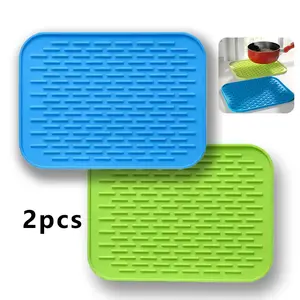 2-piece Silicone Insulated Placemat Kitchen Things Kitchen Stuff Kitchen Accessories Deskmats Non Slip Pads Non Slip Mats Anti Slip Pads