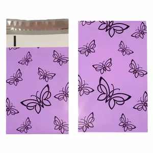 Purple Butterfly Poly Mailers Size 6x9 Shipping Bags Designed By Shipping In Style