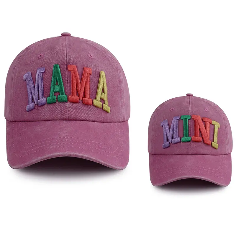 Matching Mama and Mini Baseball Caps Mommy Daughter Set Mama and Mini Hats, Mommy and Me Hat, Mother Daughter Cap  main image 4