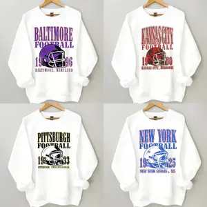 Vintage All Teams Football Sweatshirt - White Color, Sport All Team Sweatshirt, Crewneck Sport Classic Sweatshirt, Unisex Sweatshirt, For Men And Women, Gifts For All - RO