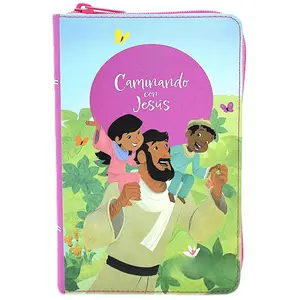 Biblia para Niñas en Español Reina Valera 1960 limitada rosado Caminando Con Jesus Niñas