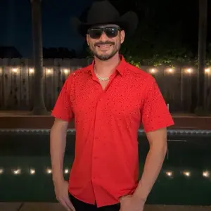 Tira Tangas Rhinestone Short Sleeve Shirt