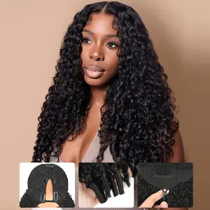 [250% Density] STERLY V Part Burmese Curly Human Hair Wig Kinky Straight Glueless Wigs for Black Women Upgrade U part Wig No Leave Out 12A Yaki Loose Body V Shape Clip in Half Wig No Glue No Sew Beginner Friendly Wig #Summervibes #tiktokshopmemorialday