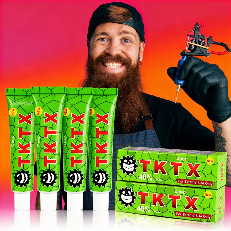 TKTX Numbing Cream (4 Pack) Valentine Limited Edition | 40% Strong Painless Tattoo Cream - Perfect Valentine Gift for Ink Lovers 10g
