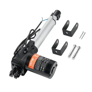 fathersdaygift VEVOR Linear Actuator 12V, 6 Inch Heavy Duty 1320lbs/6000N Linear Actuator, 0.19/s Linear Motion Actuator with Mounting Bracket IP44 Protection for Electric Door Industrial Machinery Vessels Cargo