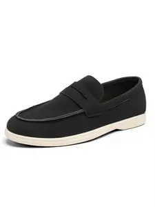 Men's Lightweight Suede Loafers: Breathable + Soft Cushion, Students' Daily Versatile Shoes