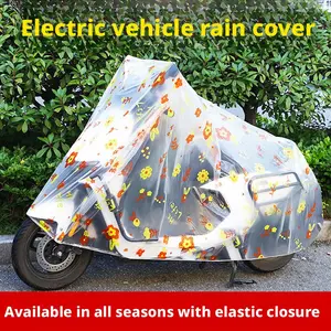 Transparent Electric Bike Cover Waterproof Dustproof Universal Rain Protection, Durable E-Bike Shield, Easy Installation