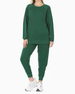 French Terry Top and Jogger 2 PC Set Casual Comfort