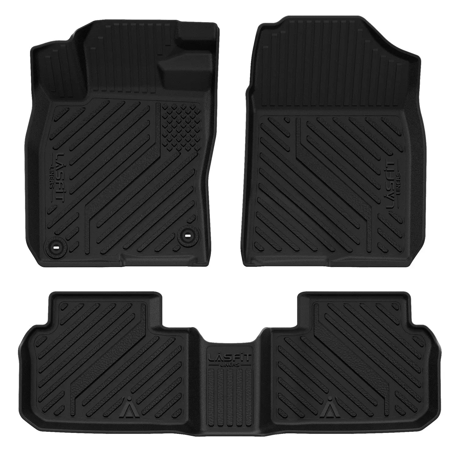 Lasfit Automotive Floor Mats & Rear Cargo Mat, All-Weather Waterproof for 2022-2026 Honda Civic Hatchback (Including Hatchback Hybrid), Car Floor Mats All Weather