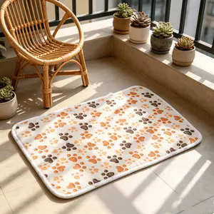 Cute Paw Print Pet Blanket, Puppy Blanket, Thick Coral Fleece Warmth Retention, Soft Skin-Friendly, Durable, Cat Dog Universal, All Seasons, Mat