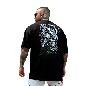 Iron Samurai Oversize Tee - Unisex Fit, Short Sleeves, Versatile Style for Casual Wear Crewneck Cotton Fabric Oversized Menswear