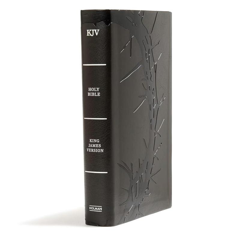 KJV Large Print Personal Size Reference Bible, Charcoal LeatherTouch Crown of Thorns, Indexed, KJV Holy Bible, Red Letter, Pure Cambridge Text, Presentation Page, Cross-References, Full-Color Maps