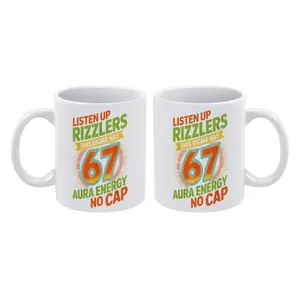 1pc Sigma Has 67 Aura Number 67th Aura Farming Ice Cream Drip Mug