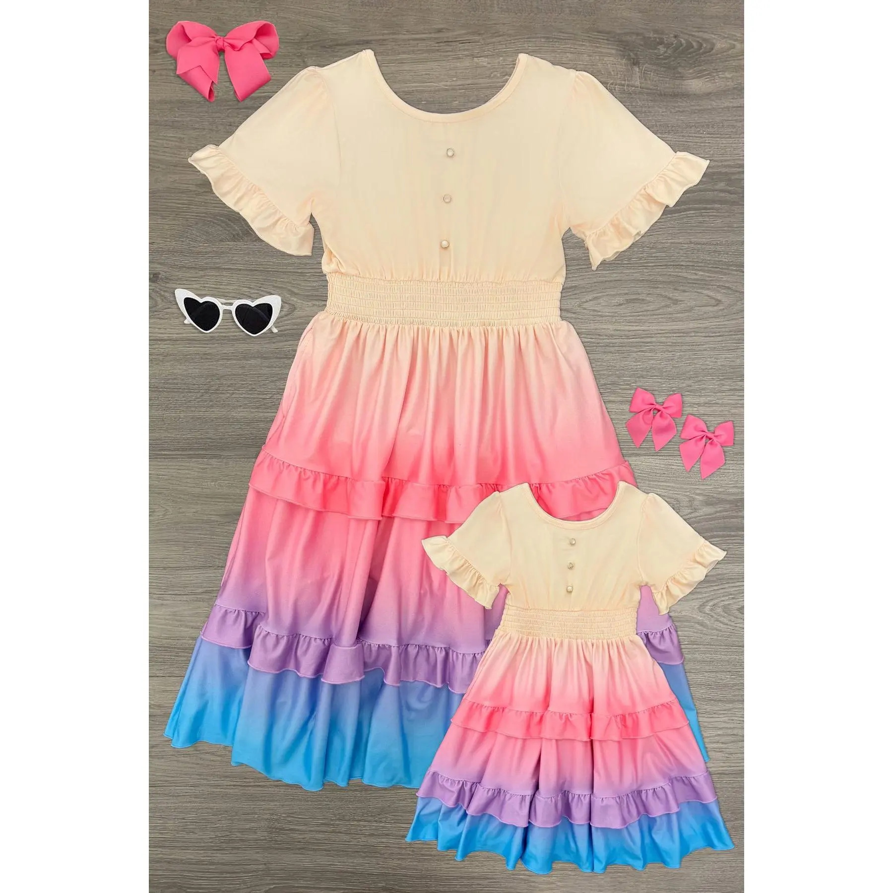 Mom & Me - Ruffle Ombre Dress