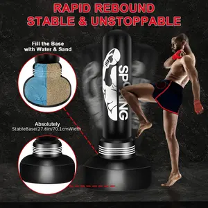 Freestanding Heavy Punching Bag With Stand Adults Teens, 70" Inflatable Kickboxing Bag Boxing Training Equipment For Men Women MMA Thai Fitness Karate Muay Beginners