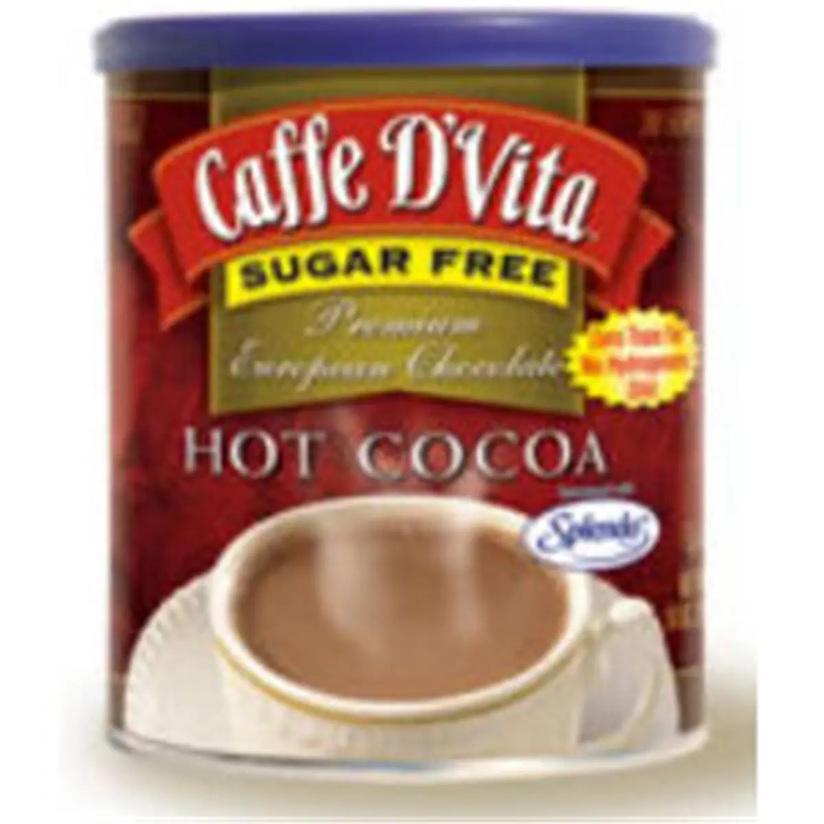 Caffe DVita Premium Sugar Free Hot Cocoa 6 10 oz canisters, Trans Fat Free