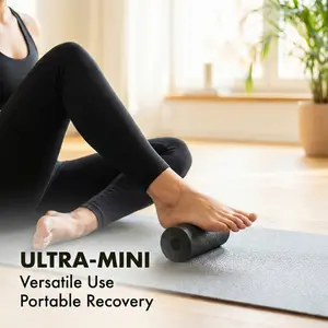 Mini Foam Roller(15cm/5.9in), Compact Fascia Tool for Deep Tissue Massage, Muscle Recovery, Portable Self-Massage Roller, Travel Friendly