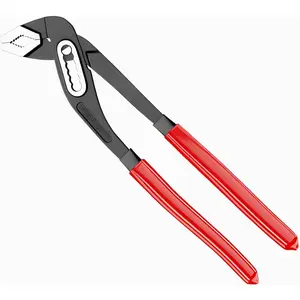 7 inch  Locks Plier, 6 Positions Adjustable Water Pump Pliers Smooth V-Jaw Groove Joint Pliers, TPR Comfort Grip Handle,  for Plumbing, Automotive &  Repair/MaintenanceQuesear
