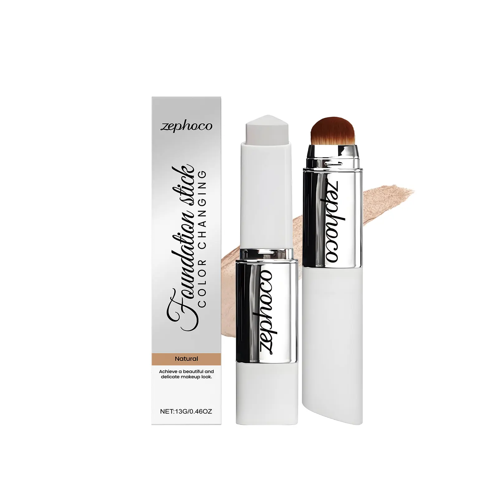 Zephoco Natural Color Concealing Foundation Stick - Lightweight, Matte, Sheer, Natural, and Long-Lasting Foundation Stick