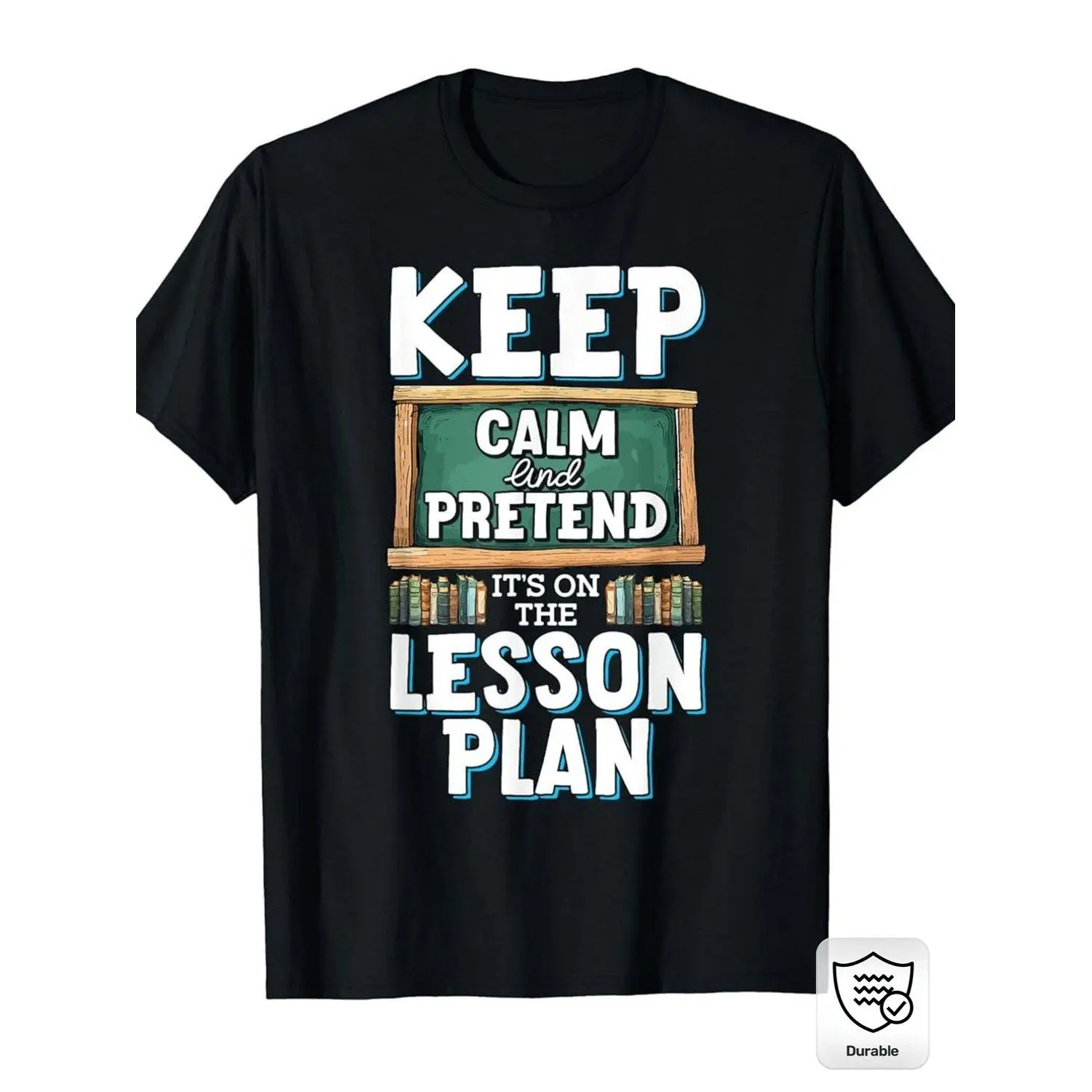 Humorous Educator Featuring a Design with Books and Pencils that Emphasizes Sticking to The Lesson Plan Retro Style T Shirt Comfortable Back to School Wear Tee Shirt