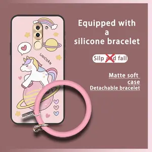 Dirt-resistant Soft Case Phone Case For Huawei Honor 6X/GR5 2017/Mate 9 Lite Bracelet Personality heat dissipation Cute Youth Solid Color Ring Waterproof Protective Back Cover