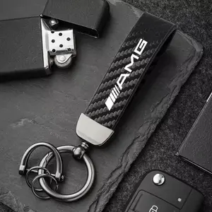 Carbon Fiber Style Car Keychain Microfiber Leather Key Chain for Benz AMG W211 W203 W204 W210 W124 W202 CLA W212 W220 W205 W201