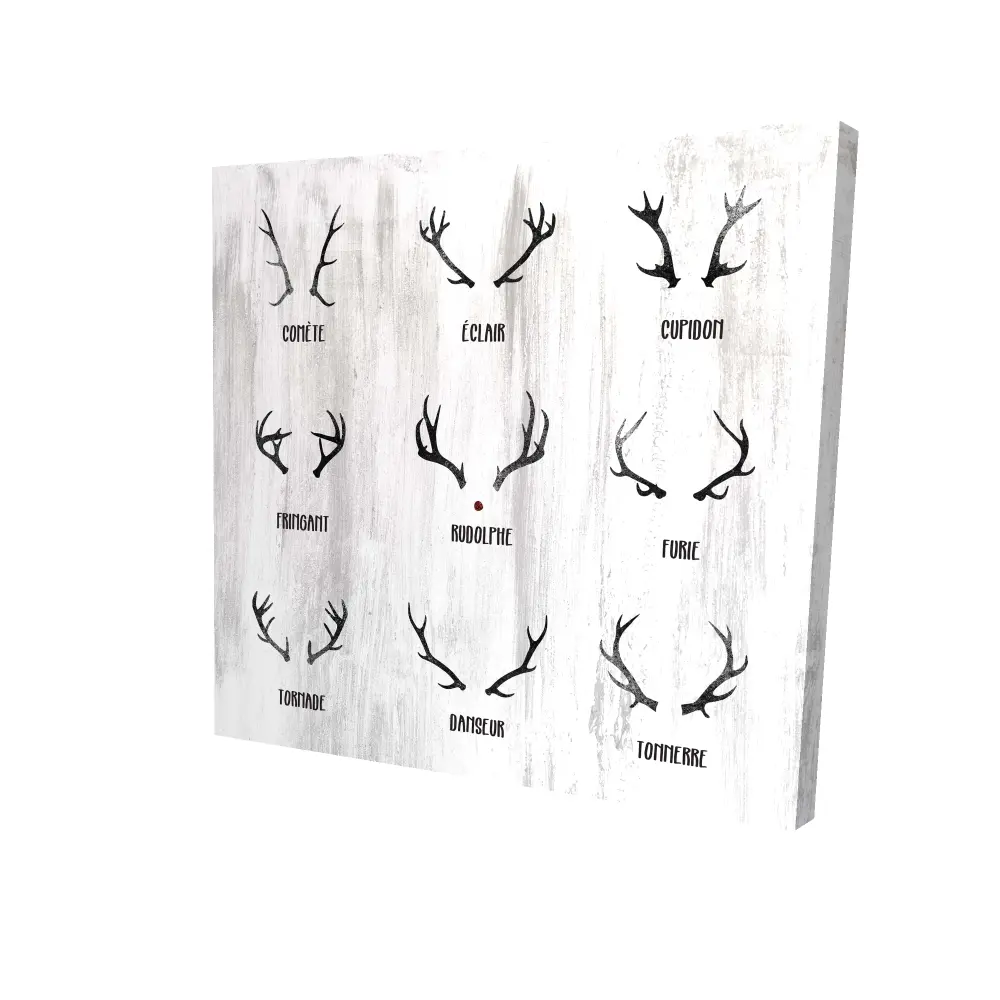 212 MAIN 24x24 in. Square Vibrant Print Santa Reindeer Wall Art Backdrop - Premium Material Crafted, Christmas Decorations, Backdrop Banner Christmas Decor, Home Wall Decor (2080-2424-HO13), Home Supplies, All Ages
