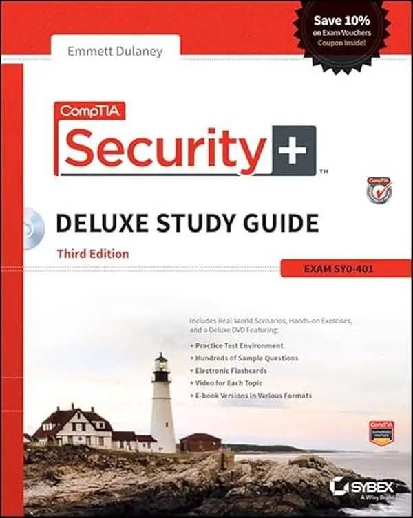 USED Book - CompTIA Security+ Deluxe Study Guide: SY0-401 by Emmett Dulaney (Hardcover) - english