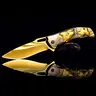 Men's Folding Pocket Knife with Wolf Relief Pattern, for Hiking and Light Outdoor Activities, Hiking / Light Outdoor