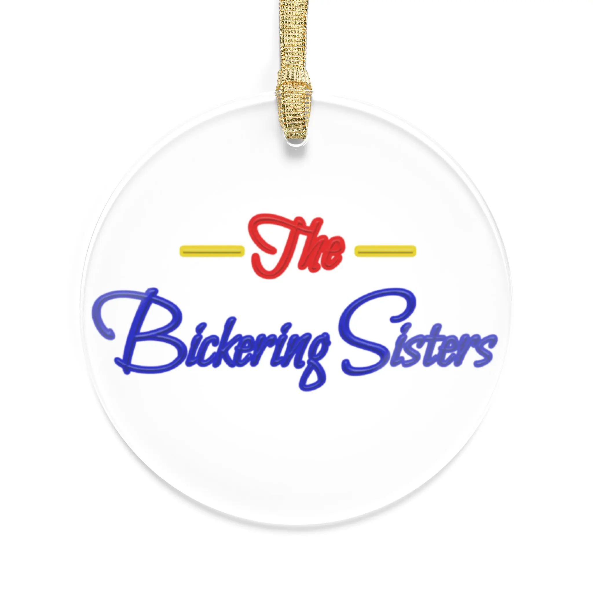 Personalized Acrylic Christmas Ornaments, Fun Family Keepsakes, Holiday Decor, Unique Gift for Sisters, Custom Holiday Ornament Print Glossy Decoration 1 Pc