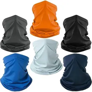 6 Pack Neck Gaiter Bandana Face Mask
