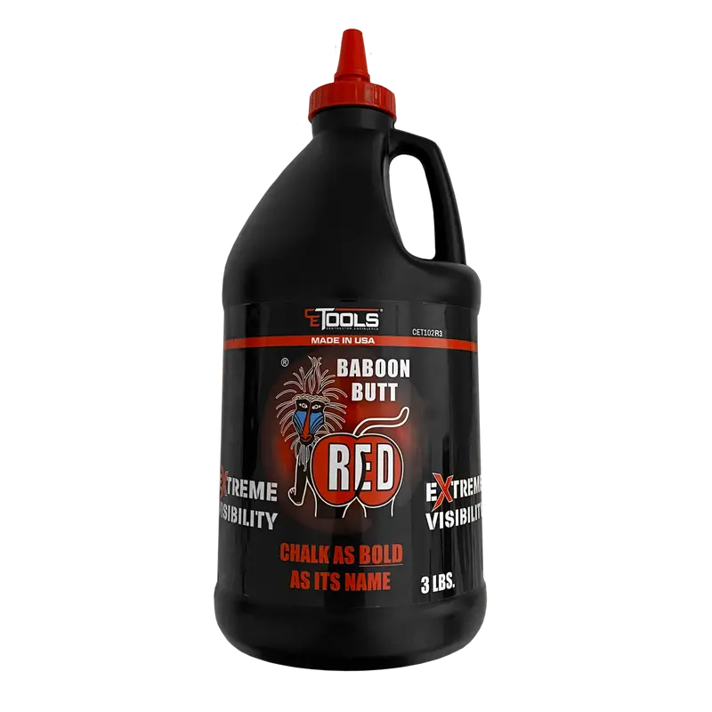 Baboon Butt Red Extreme Visibility Marking Chalk - 3lb