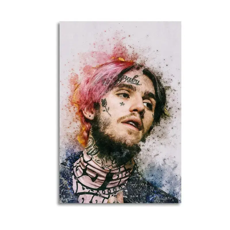 Lil Peeps Rapper Music Canvas Poster. Wall Art for Room. Bedroom Decor. Hip Hop Art. Canvas Poster Bedroom Decor Sports Landscape Office Room Decor Gift Frames Decoration frame decor Ornaments Artistic Photo Print