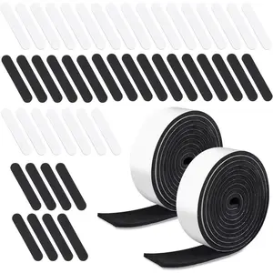 48 count Hat Size Reducer Insert and 2 Rolls Hat Sizing Tape, Hat Inserts to Make Fit Smaller for Cowboy, Fedora, Baseball Caps, Pana, Straw (Black & White)