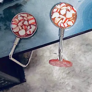 Handmade Candy Cane Stocking Holders for Festive Home Decor - Set of 2