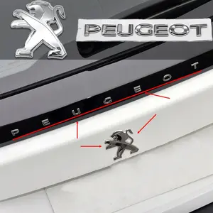 Peugeot Car Front Hood Emblem Sticker Decoration, Peugeot Style Accessories Replacement Badge, Automotive Decal for Peugeot Models