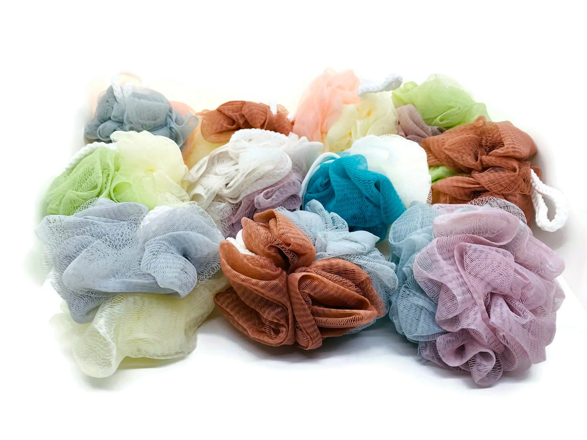 Two Color Shower Pouf