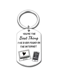 Romantice Funny Stylish Keychain You Are The Best Thing I’ve Ever Found on The Internet Birthday Christmas Valentine’s Day Gifts for Him