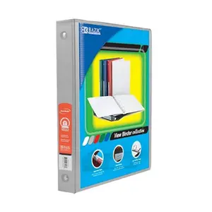 212 MAIN 1 in Grey 3-Ring View Binder with 2 Pockets, Case of 12, Office Stationery Binder Accessory