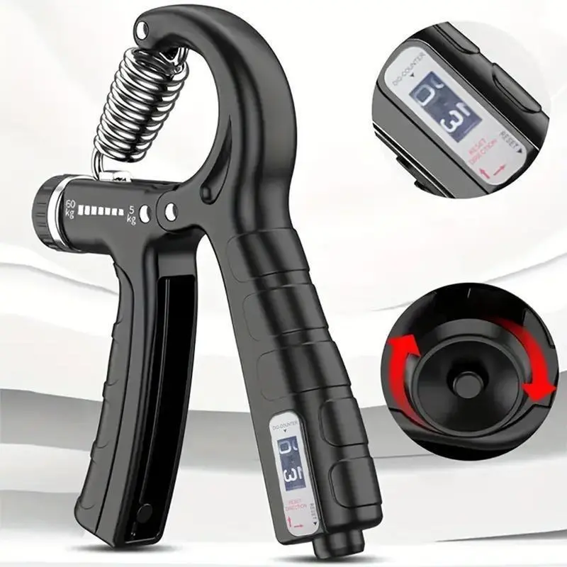 Adjustable Resistance (5-60kg) — Non-Slip Fitness Rehabilitation Clamp, Grip Strength Trainer Hand Grip Exerciser, Top Choice for Christmas Gifts, Workout Hand Gripper, Hand Grip Strengthener, Hand Grips for Strength Training, Strength Workout Equipment