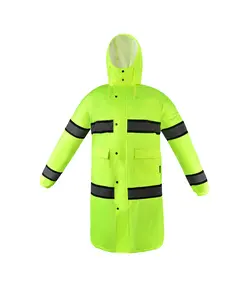 Safety Rain-Coat Yellow Rain-Wear Trench Coat Full Body Cover Waterproof High Visibility Supplier Warranty
