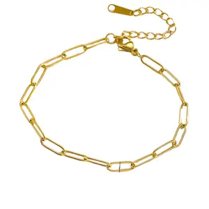 Dainty Paper Clip Bracelet