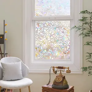 Privacy Protection Decorative Window Film Roll, DIY Static Adhesive, Colorful Non-Transparent Sunscreen, Non-Sticky Peelable, Suitable for Windows Living Room Office Home Decor, Window Privacy Films