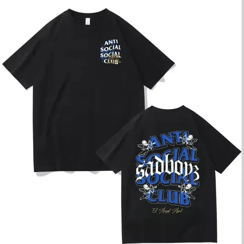 Sad Boyz Junior H x Anti Social Club T-Shirt, Trendy Music Streetwear Shirt, Unisex Cotton T-Shirt for Fans, Gift for Him or Her