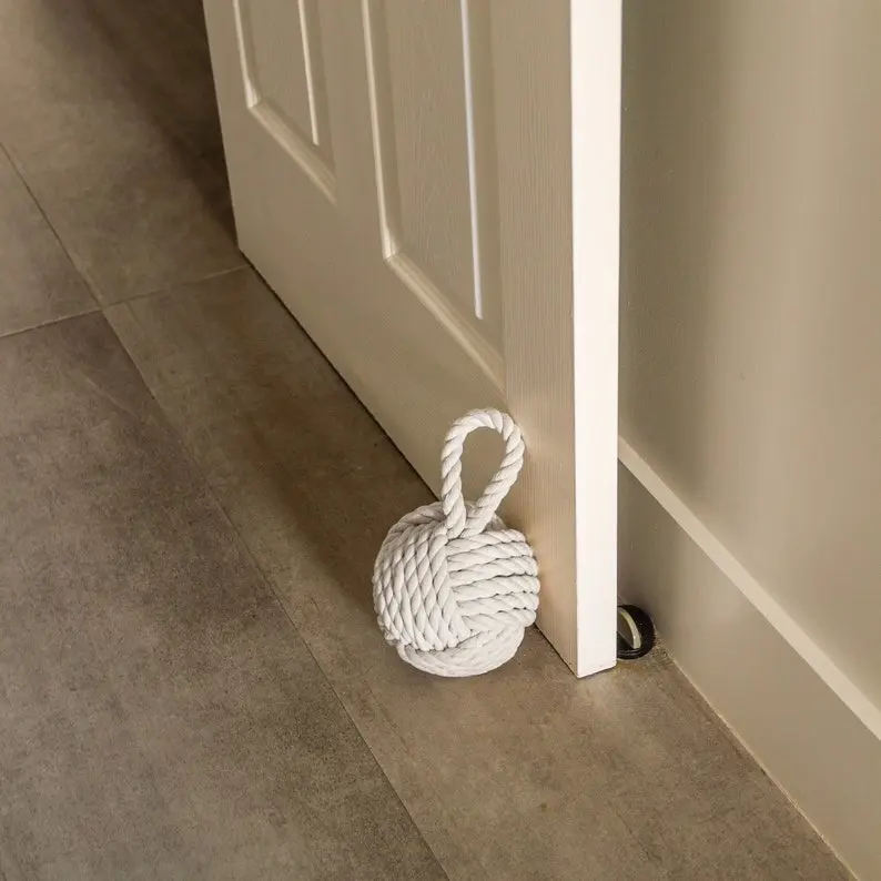 Decorative Heavy Rope Knot Door Stopper for Nautical Style Home