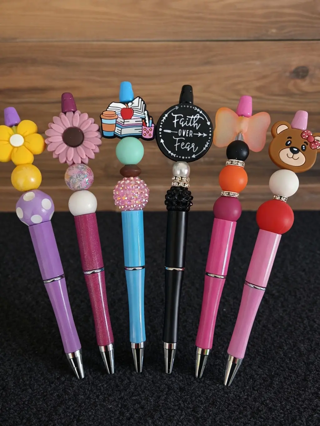 Custom Handmade Silicone Beaded Pens| Cute Focal Beads & Bling Spacer Accents