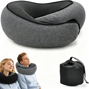 Travel Neck Pillow, Neck Travel Pillow, Upgraded Soft Memory Foam - Lightweight and Stowable - Ergonomic Design for Long Flights, Car, Train, Office Use，360 Degree Support Ergonomic Design Best, Gifts for Travelers Men and Women, Travel Neck Cushion
