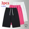3-Pack . Men’s 3/4 shorts with drawstring waistband; athletic shorts, running shorts, casual shorts—summer minimalist solid colors that are easy to match. Suitable for daily commuting and work, street and outdoor activities; unisex—both men and women ca