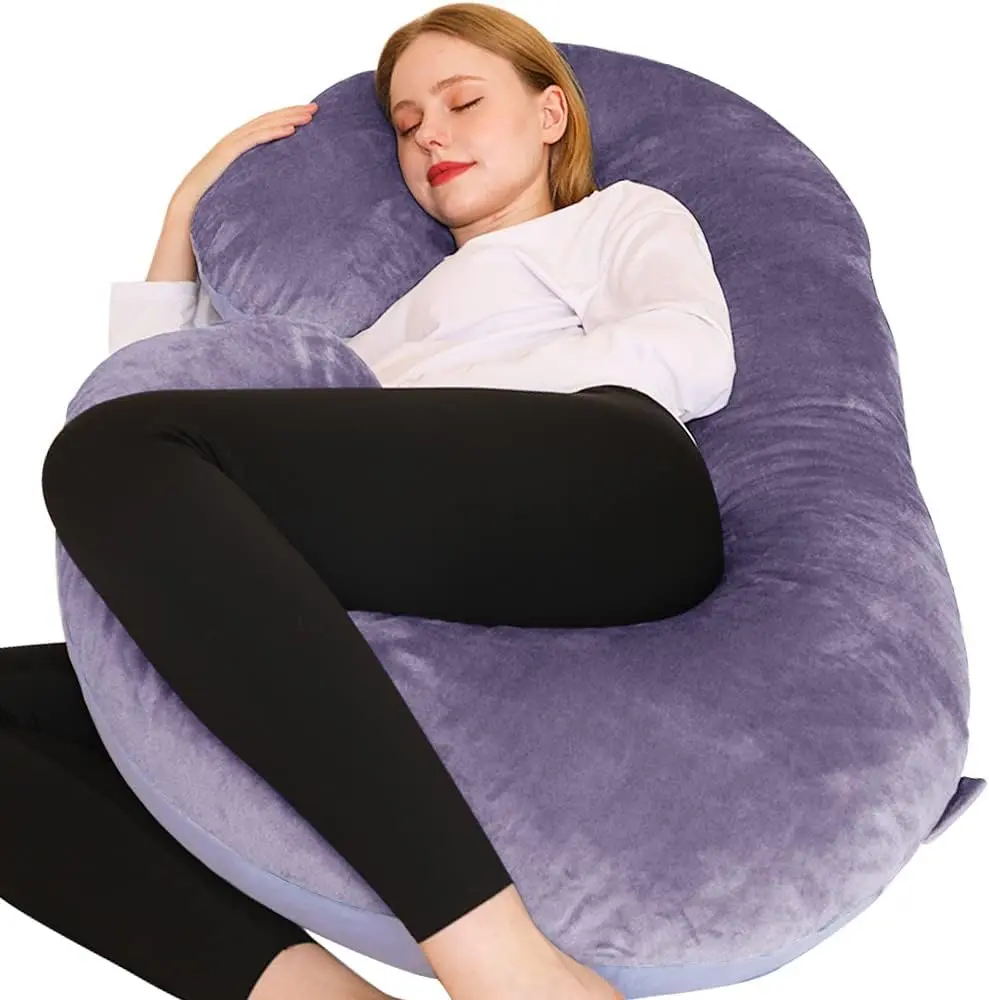 AIT Corp Chilling Home Pregnancy Pillows - C Shaped Full Body Pillow for Women, 55 inch